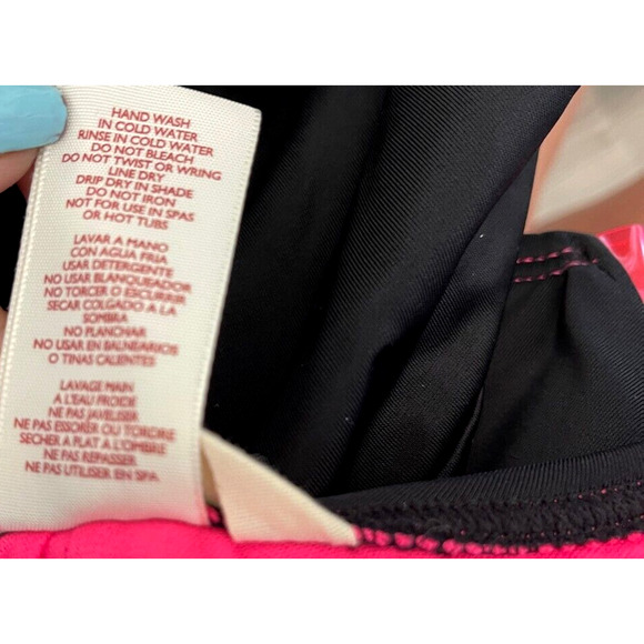 TYR Paparazzi Side Plastic Mailot Sheer Neon Retro Black Pink Size Medium - $66 - Picture 7 of 7